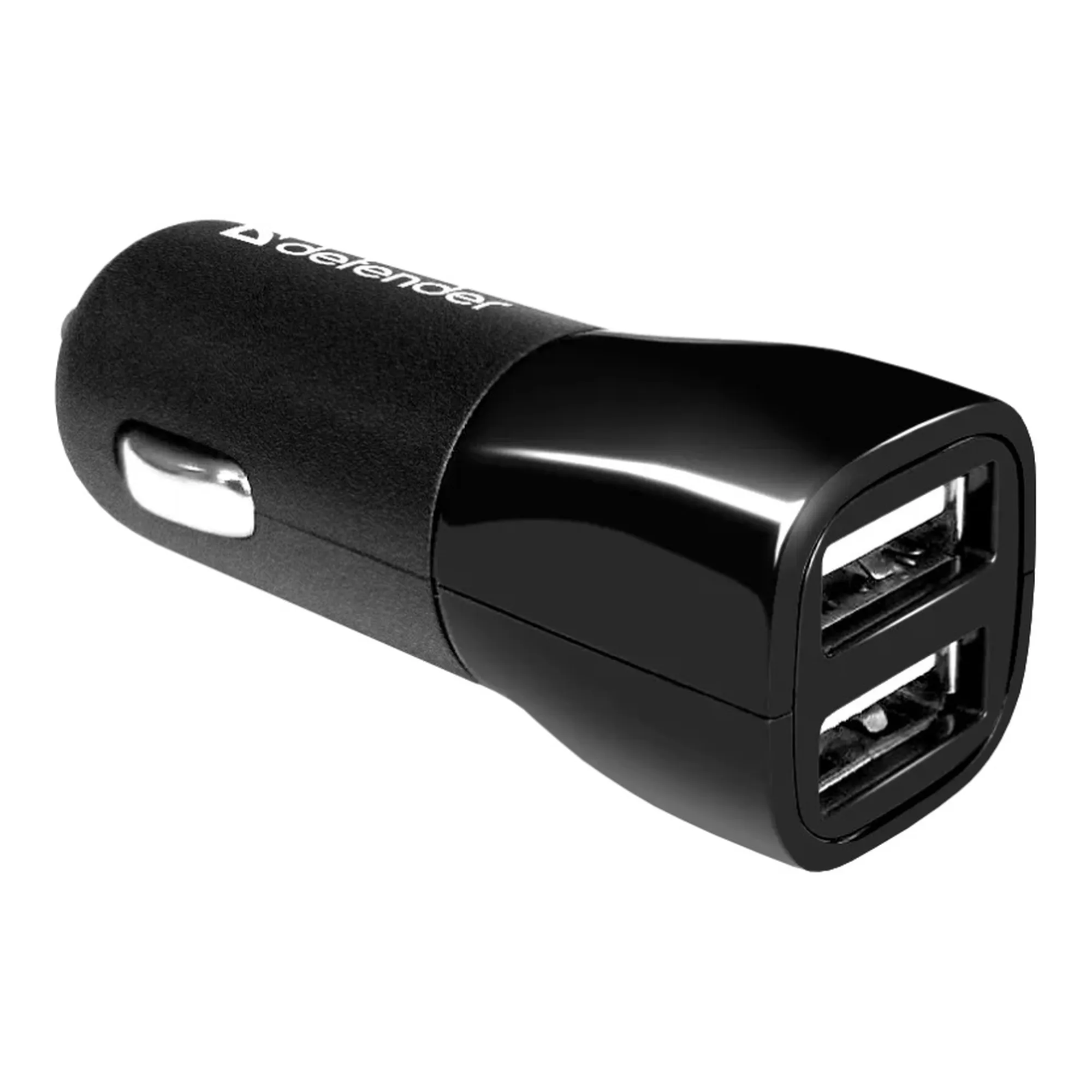 Купить Автомобильное зарядное устройство Defender ECA-24 2xUSB 12W 2.1A Black (83824) - фото 1