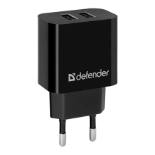 Купити Зарядний пристрій Defender UPC-21 2xUSB 12W 2.1A + кабель microUSB Black (83581) - фото 2