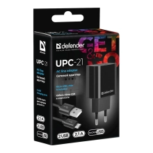 Купити Зарядний пристрій Defender UPC-21 2xUSB 12W 2.1A + кабель microUSB Black (83581) - фото 7