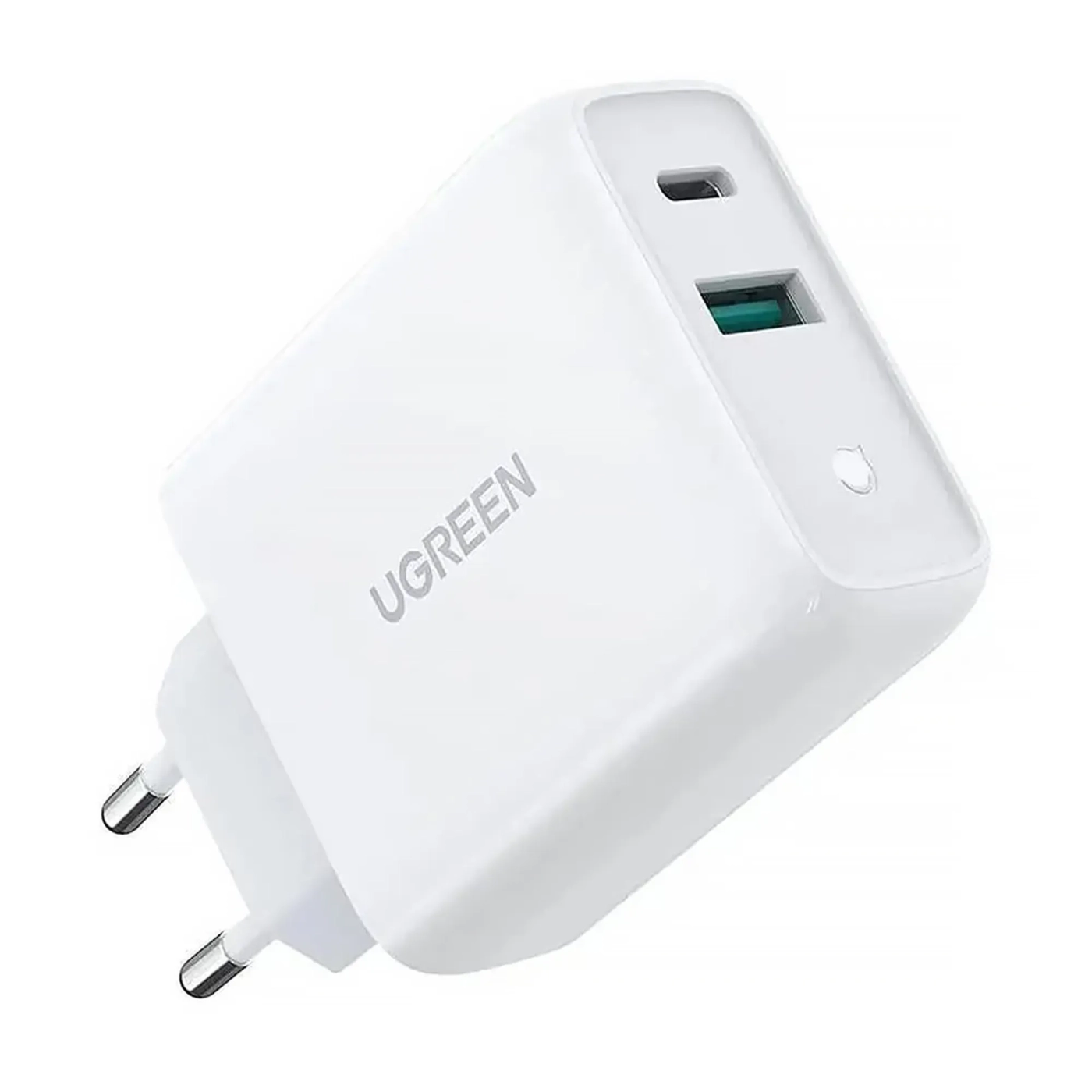 Купити Зарядний пристрій Ugreen CD170 2xUSB 38W (1хUSB-A+1xType-C) Wall Charger White  (60468) - фото 1