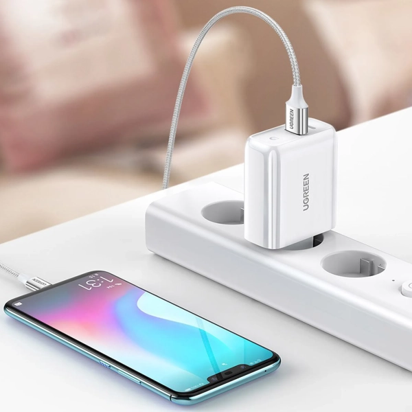 Купити Зарядний пристрій Ugreen CD170 2xUSB 38W (1хUSB-A+1xType-C) Wall Charger White  (60468) - фото 6