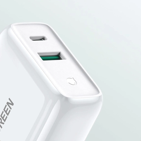 Купити Зарядний пристрій Ugreen CD170 2xUSB 38W (1хUSB-A+1xType-C) Wall Charger White  (60468) - фото 8