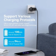 Купить Зарядное устройство Vention 2xUSB 38W (USB-C+USB-A) PD+QC3.0 Black (FBIB0-EU) - фото 4