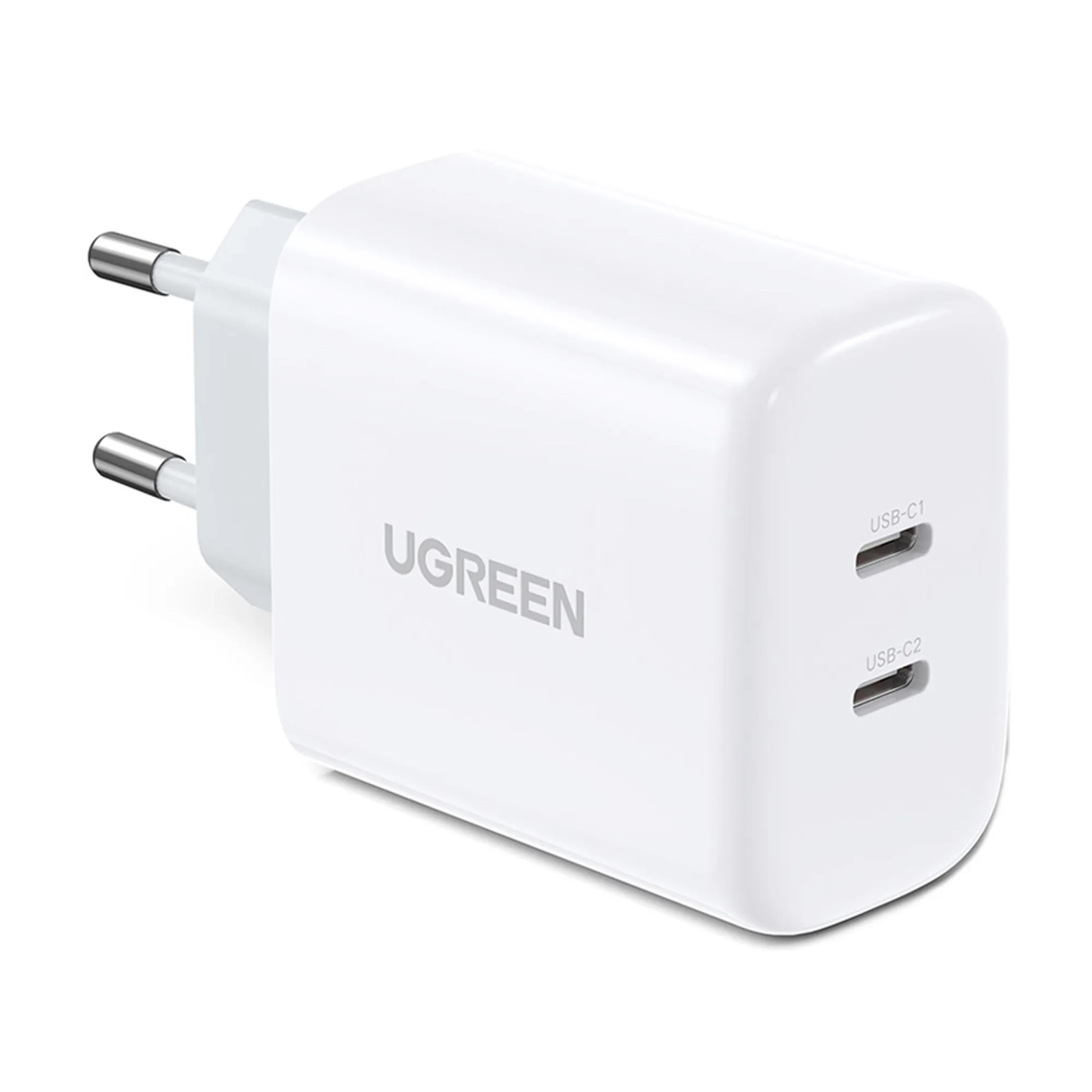 Купить Зарядное устройство Ugreen CD243 2xUSB 40W PD (2xType-C) PD White (10343) - фото 1