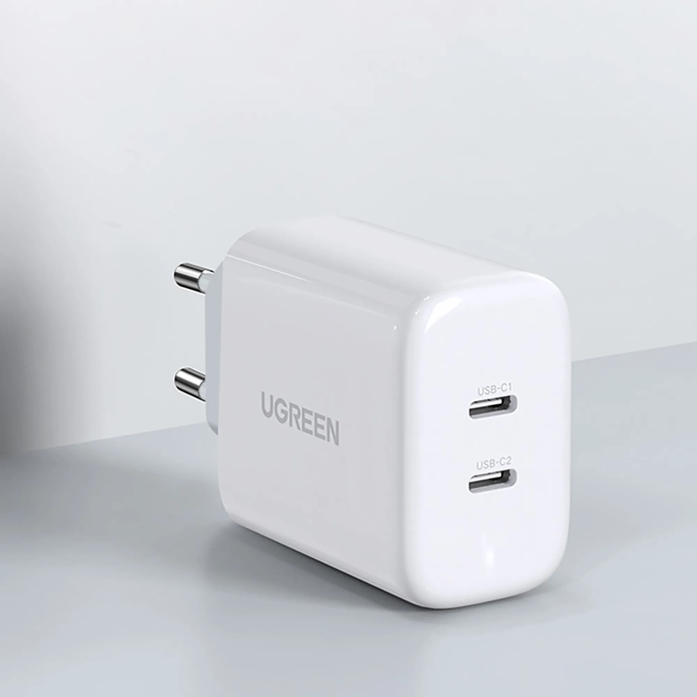 Купить Зарядное устройство Ugreen CD243 2xUSB 40W PD (2xType-C) PD White (10343) - фото 2