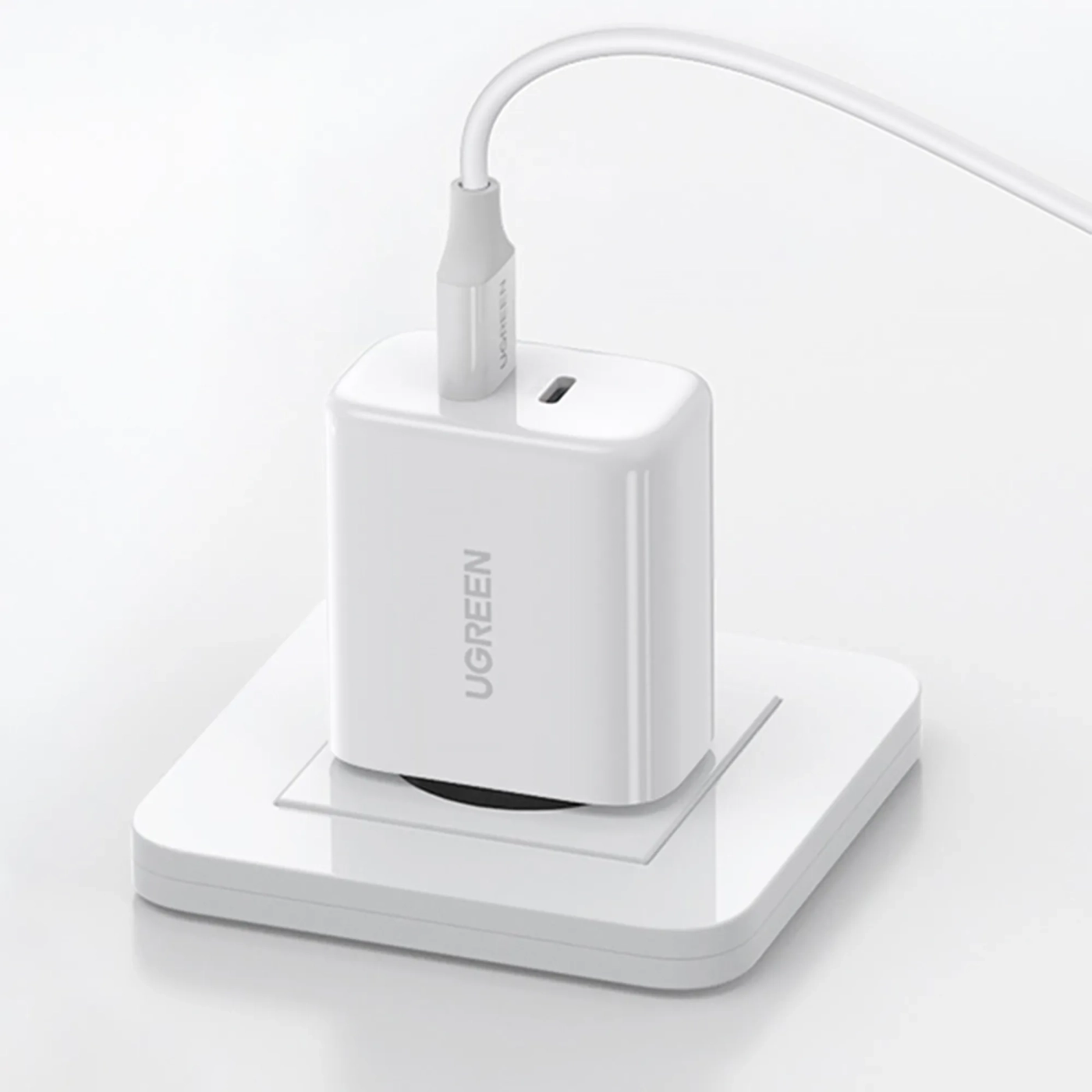 Купить Зарядное устройство Ugreen CD243 2xUSB 40W PD (2xType-C) PD White (10343) - фото 3