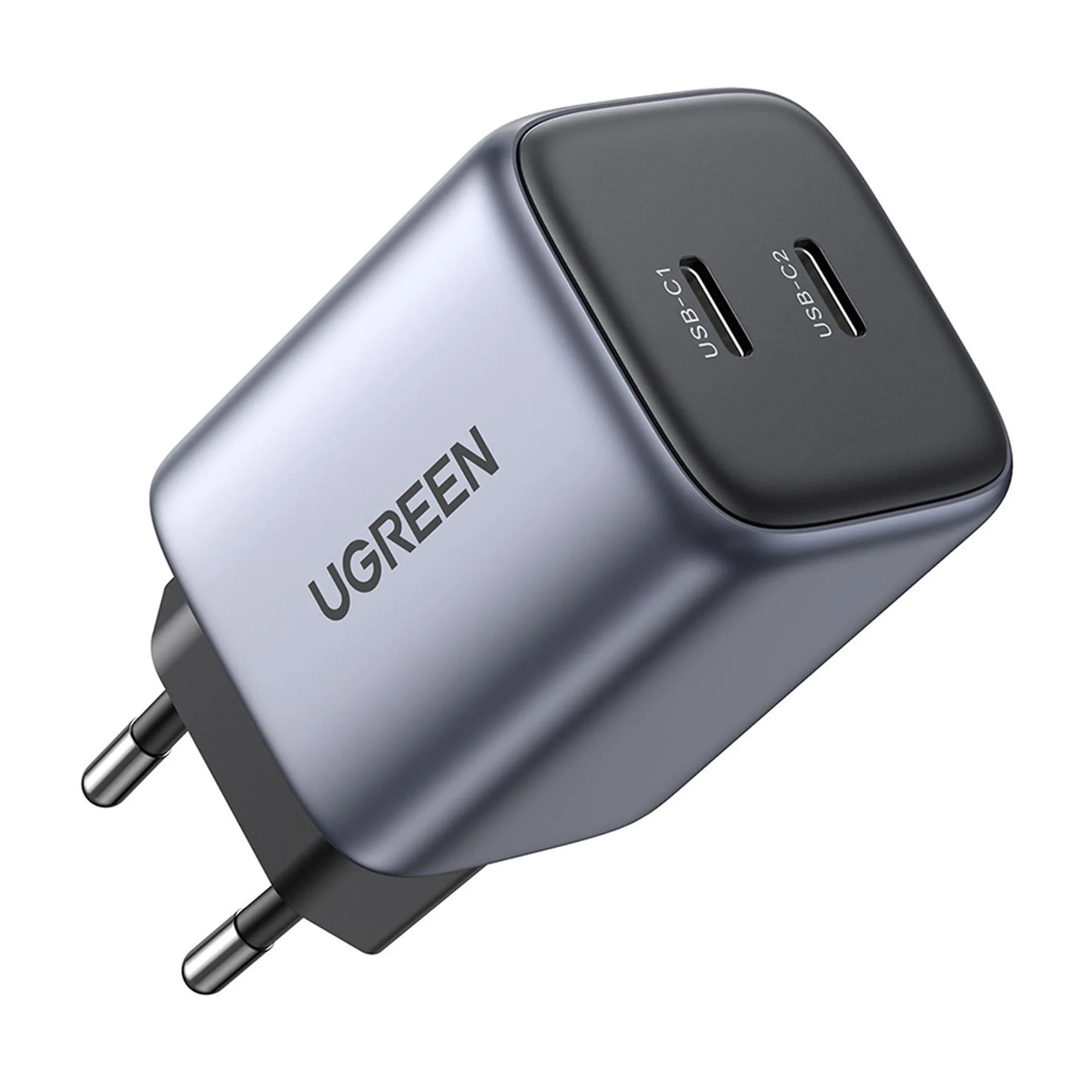 Купить Зарядное устройство Ugreen CD294 2xUSB 45W GAN (Type-C 25W+20W) PD Gray (90573) - фото 1