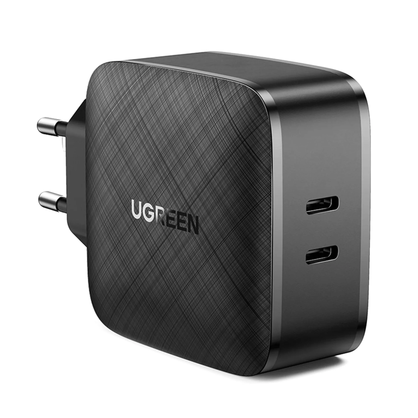 Купить Зарядное устройство Ugreen CD216 2xUSB 66W GAN PD (2xType-C) PD Fast Charger Black (70867) - фото 1