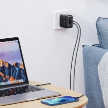 Купить Зарядное устройство Ugreen CD216 2xUSB 66W GAN PD (2xType-C) PD Fast Charger Black (70867) - фото 6