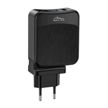 Купить Зарядное устройство Media-Tech 2xUSB-C PD 65W, USB QC 3.0 Black (MT6252) - фото 2