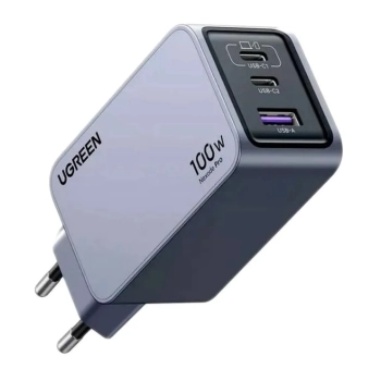 Купить Зарядное устройство Ugreen Nexode Pro X757 3xUSB 100W GaN (2xType-C+USB-A) Gray (25874) - фото 1