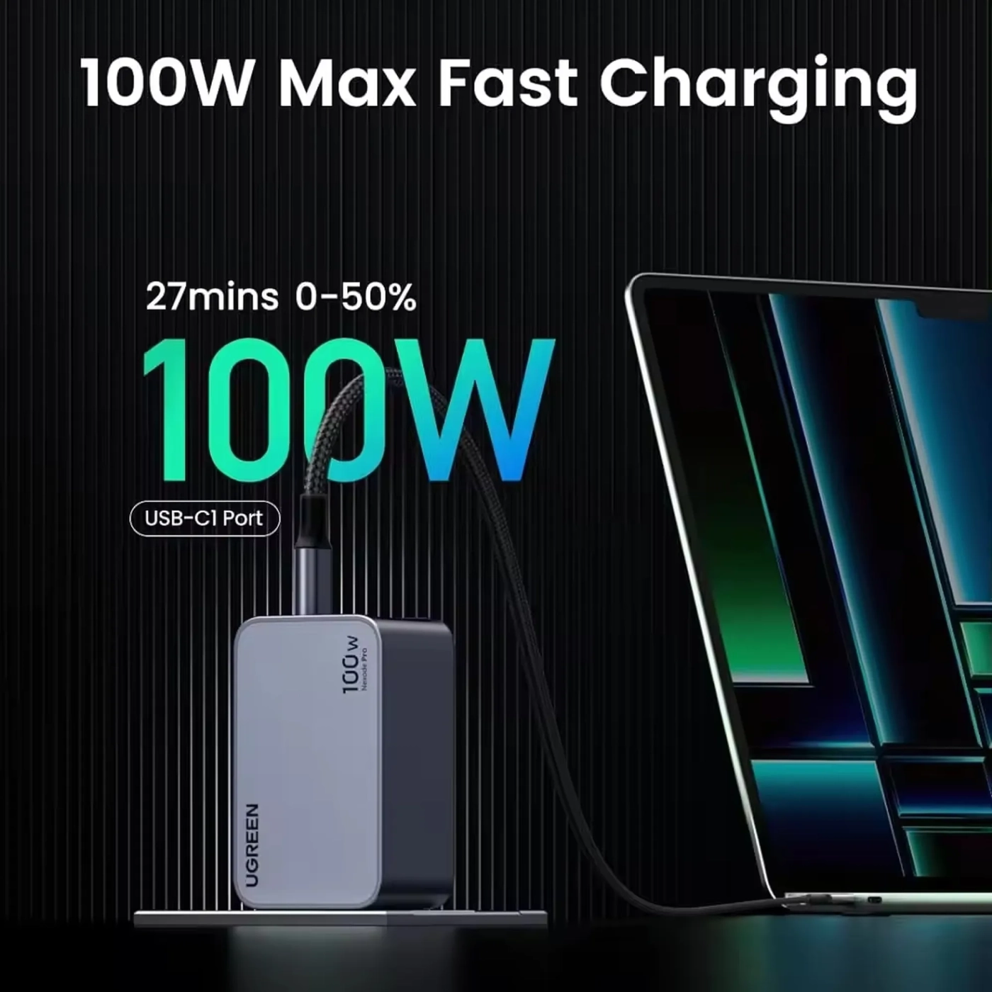 Купить Зарядное устройство Ugreen Nexode Pro X757 3xUSB 100W GaN (2xType-C+USB-A) Gray (25874) - фото 4