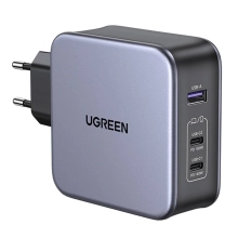 Купить Зарядное устройство Ugreen CD289 3xUSB 140W GaN (2хUSB-C+USB-A) with C to C Cable 1.5 м Gray  (90549) - фото 2