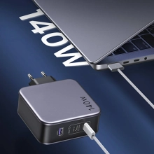 Купить Зарядное устройство Ugreen CD289 3xUSB 140W GaN (2хUSB-C+USB-A) with C to C Cable 1.5 м Gray  (90549) - фото 9