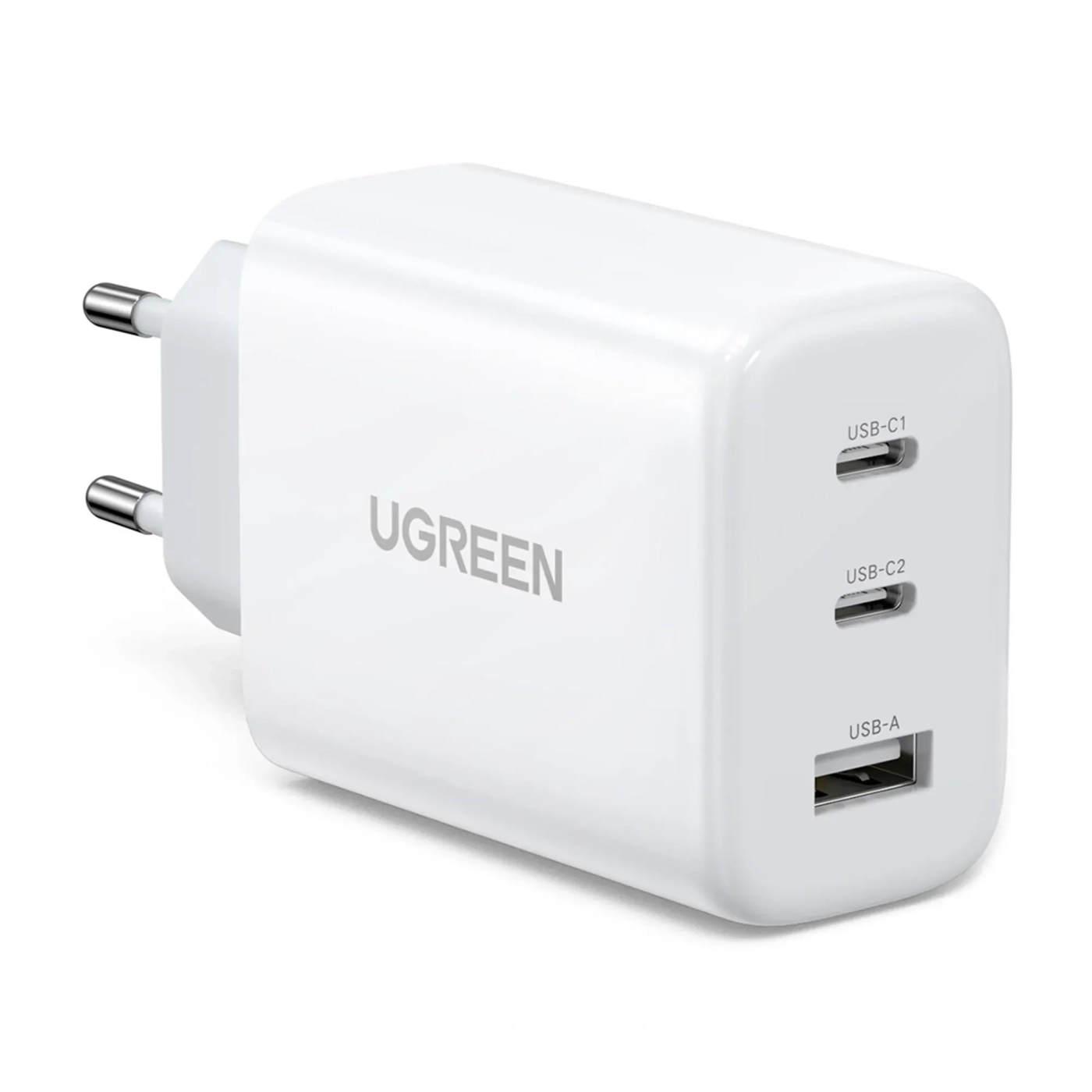 Купить Зарядное устройство Ugreen CD275 3xUSB 65W (2xType-C+USB QC3.0) Fast Charger White (90496) - фото 1