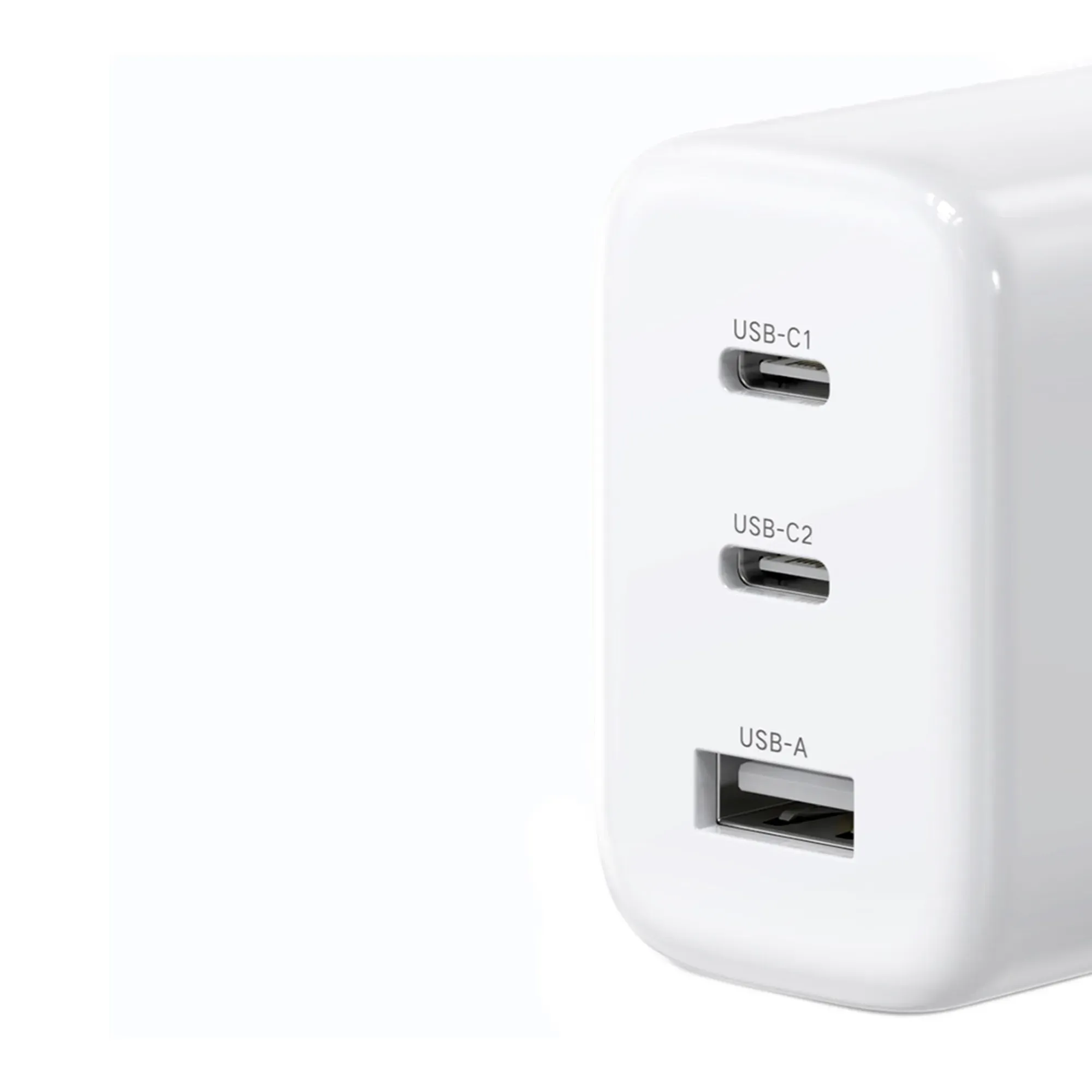 Купить Зарядное устройство Ugreen CD275 3xUSB 65W (2xType-C+USB QC3.0) Fast Charger White (90496) - фото 2