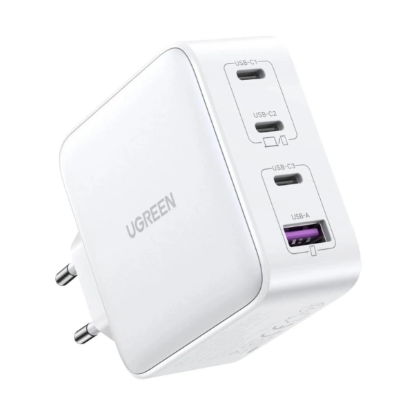 Купити Зарядний пристрій Ugreen CD226 4xUSB 100W GaN (3хUSB-C+USB-A) White (15337) - фото 2