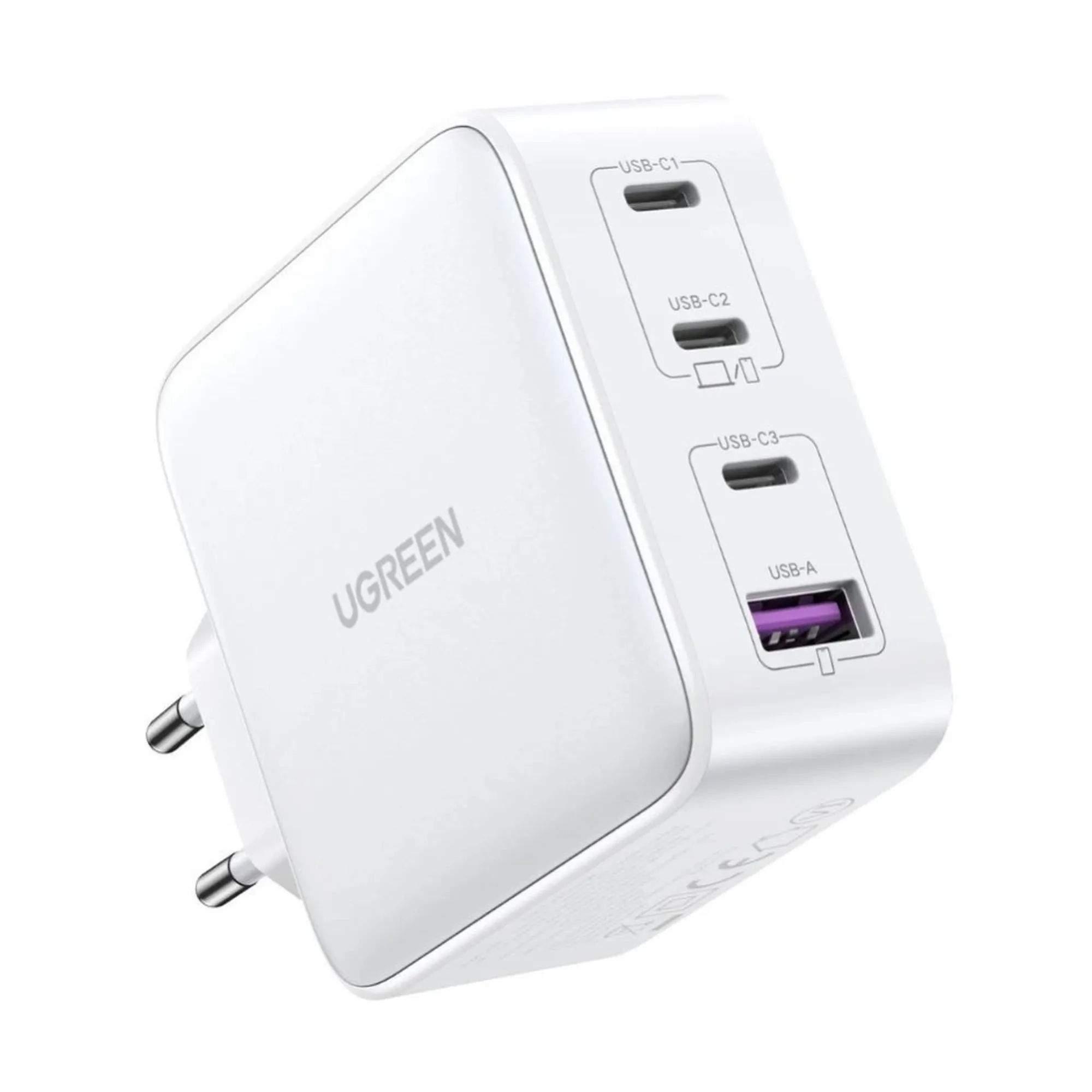 Купити Зарядний пристрій Ugreen CD226 4xUSB 100W GaN (3хUSB-C+USB-A) White (15337) - фото 2