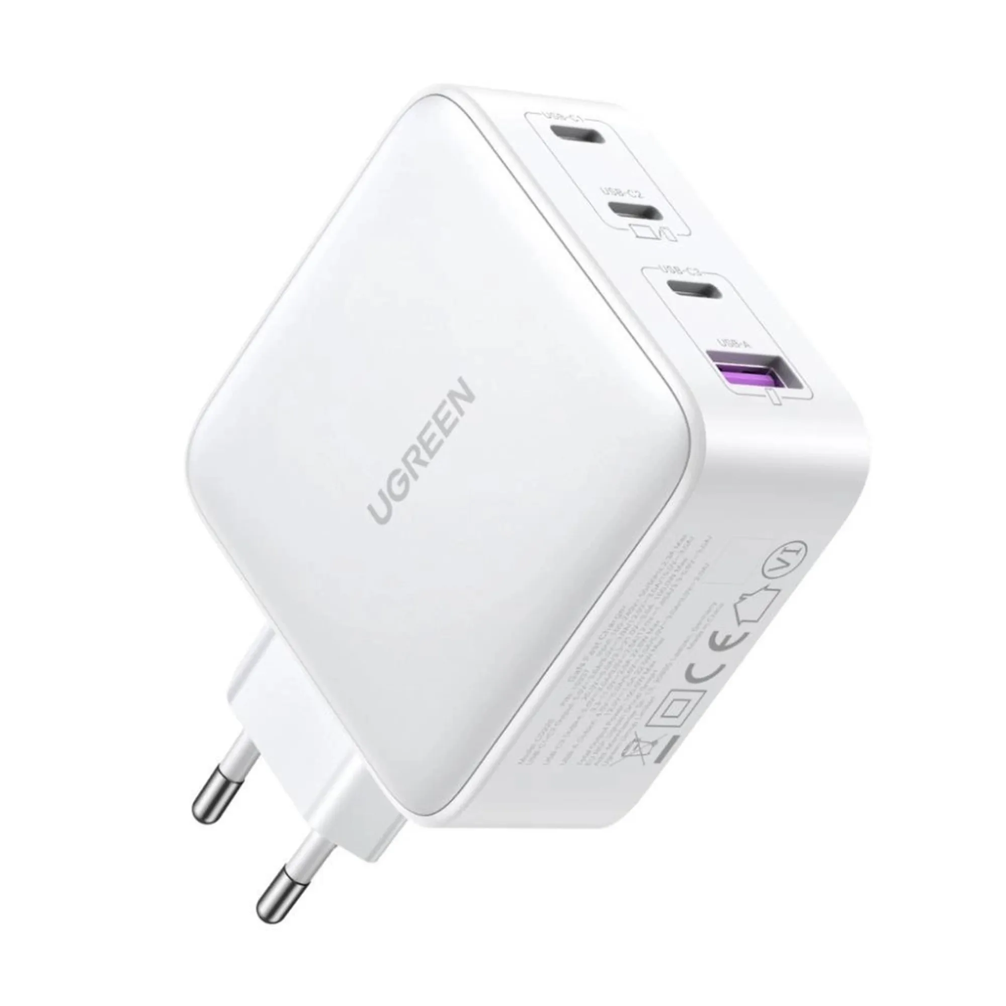 Купити Зарядний пристрій Ugreen CD226 4xUSB 100W GaN (3хUSB-C+USB-A) White (15337) - фото 3