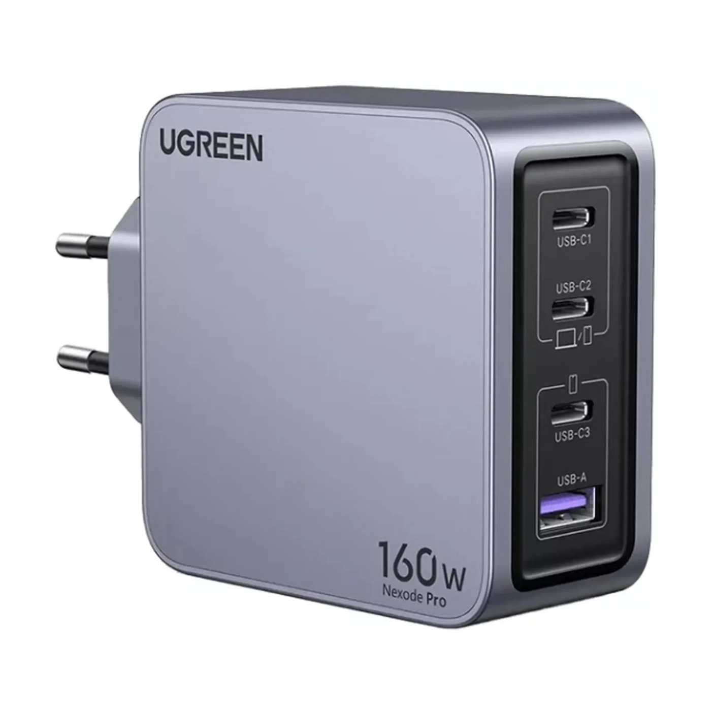 Купить Зарядное устройство Ugreen Nexode Pro X763 4xUSB 160W GaN (3xType-C+USB-A) Gray (25877) - фото 1