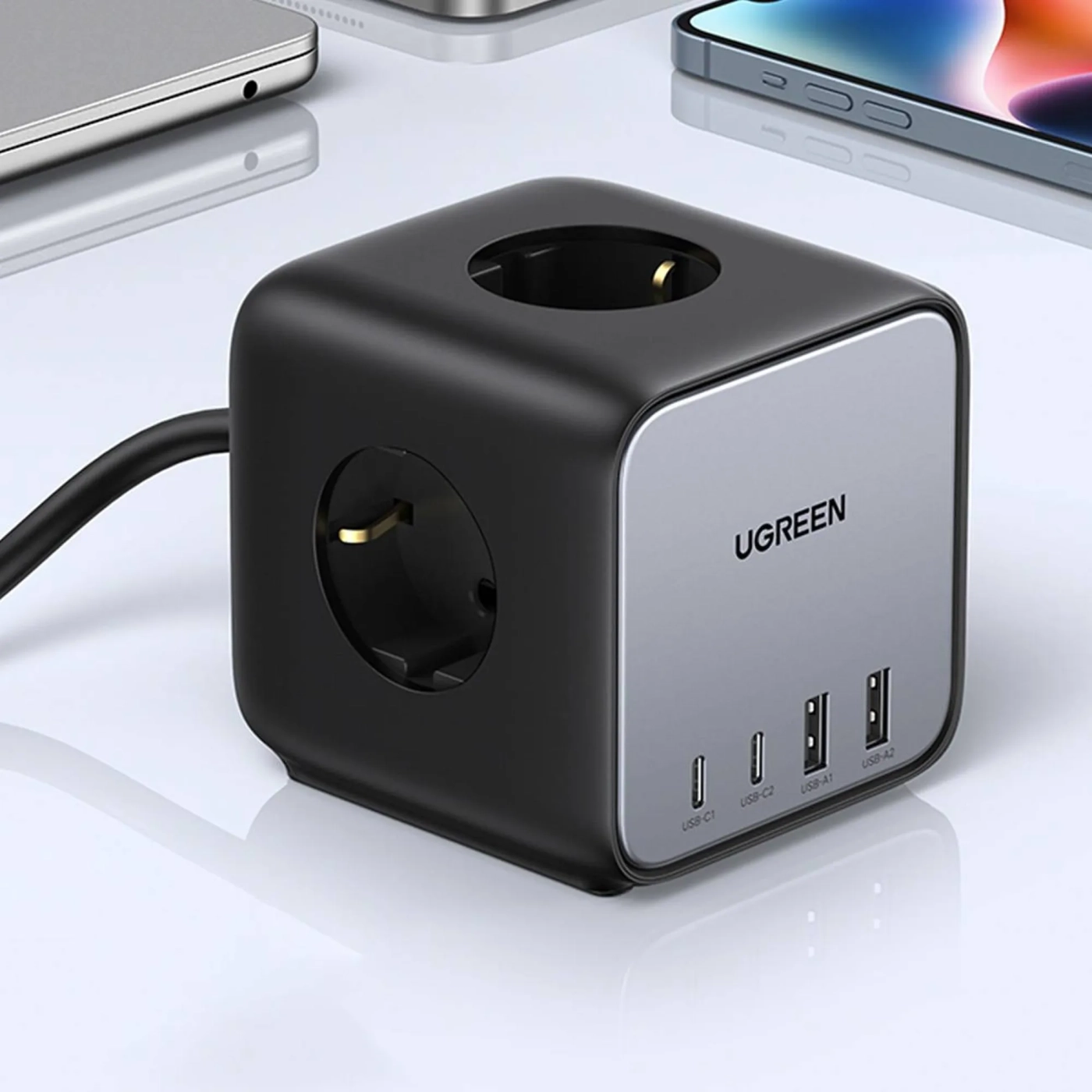 Купить Зарядное устройство Ugreen DigiNest Cube CD268 4xUSB 65W (2хUSB-C+2xUSB-A) (60113) - фото 4