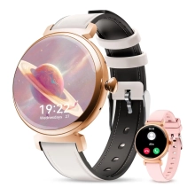 Купить Смарт-часы Oukitel BT30 Gold with white and pink belt (6931940742252) - фото 2