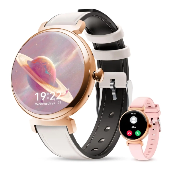 Купить Смарт-часы Oukitel BT30 Gold with white and pink belt (6931940742252) - фото 2