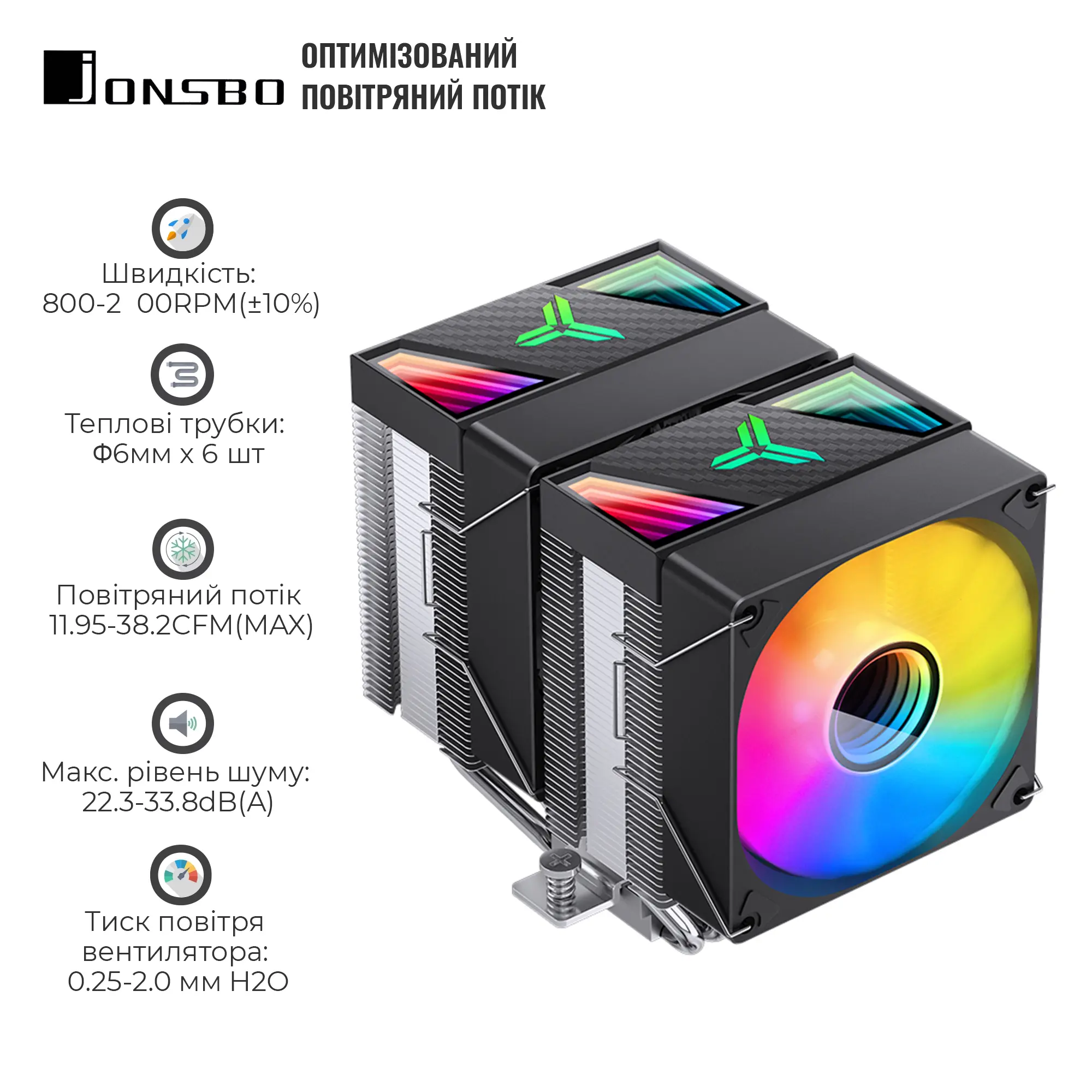 Купить Процессорный кулер JONSBO CR-1400 DV2 Black - фото 3