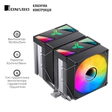Купить Процессорный кулер JONSBO CR-1400 DV2 Black - фото 4