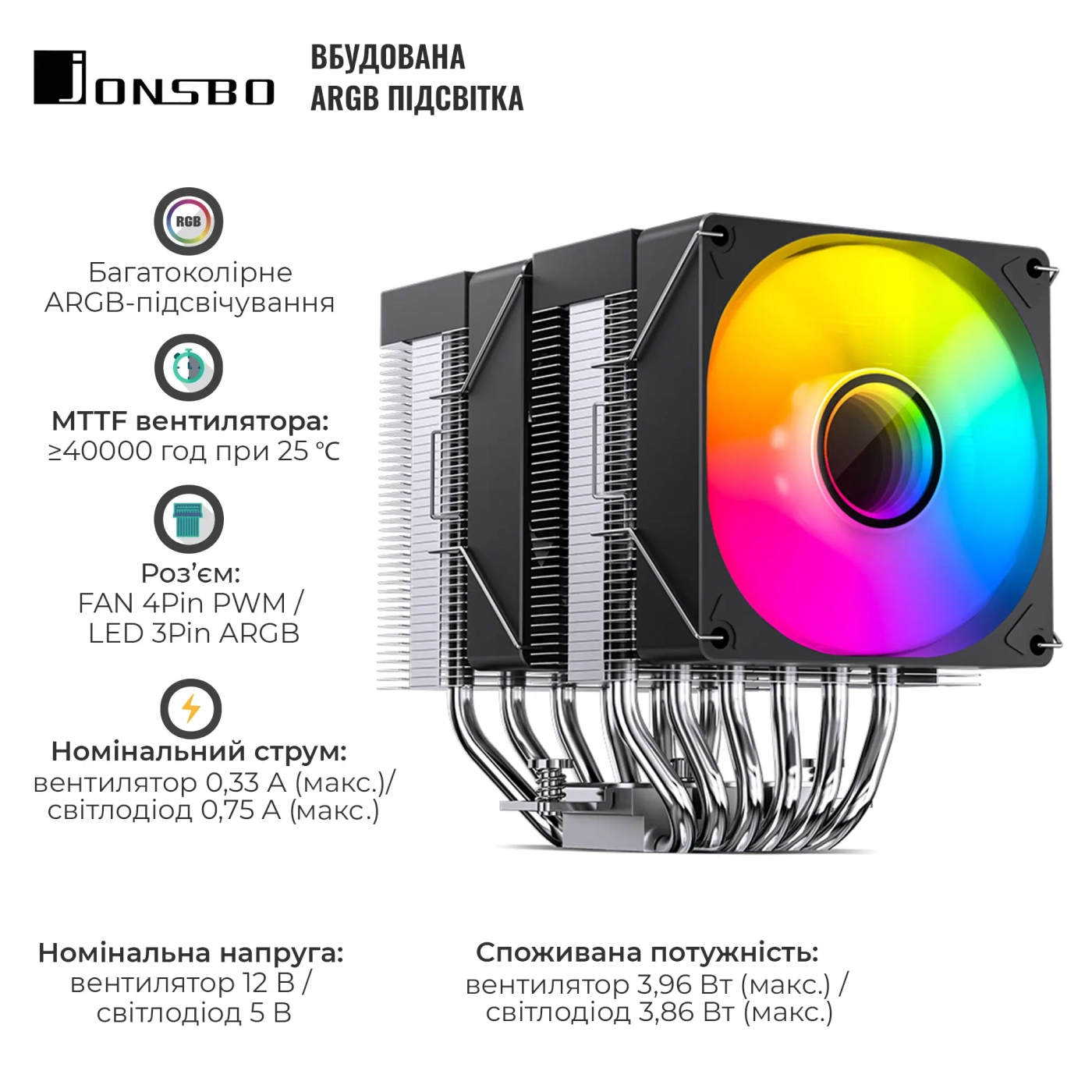 Купить Процессорный кулер JONSBO CR-1400 DV2 Black - фото 5