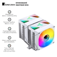 Купить Процессорный кулер JONSBO CR-1400 DV2 White - фото 3