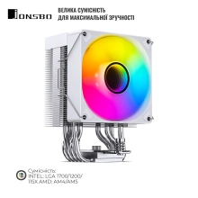 Купить Процессорный кулер JONSBO CR-1400 V2 ARGB White - фото 3