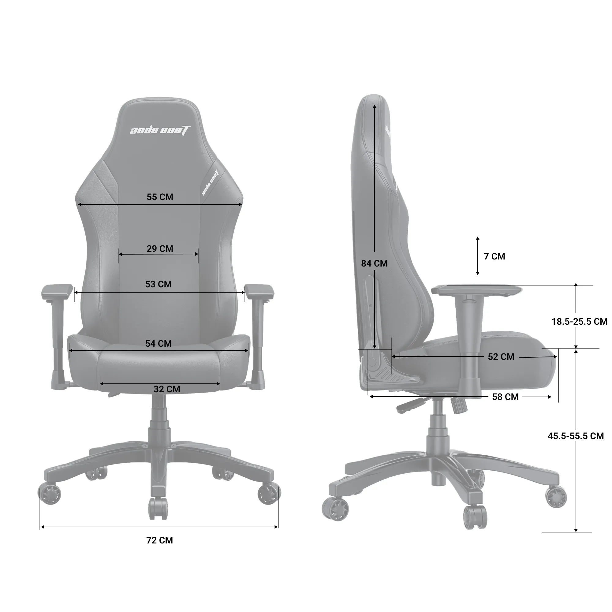 Купити Крісло для геймерів Anda Seat Luna L Black/Red (AD18-48-BR-PV) - фото 10