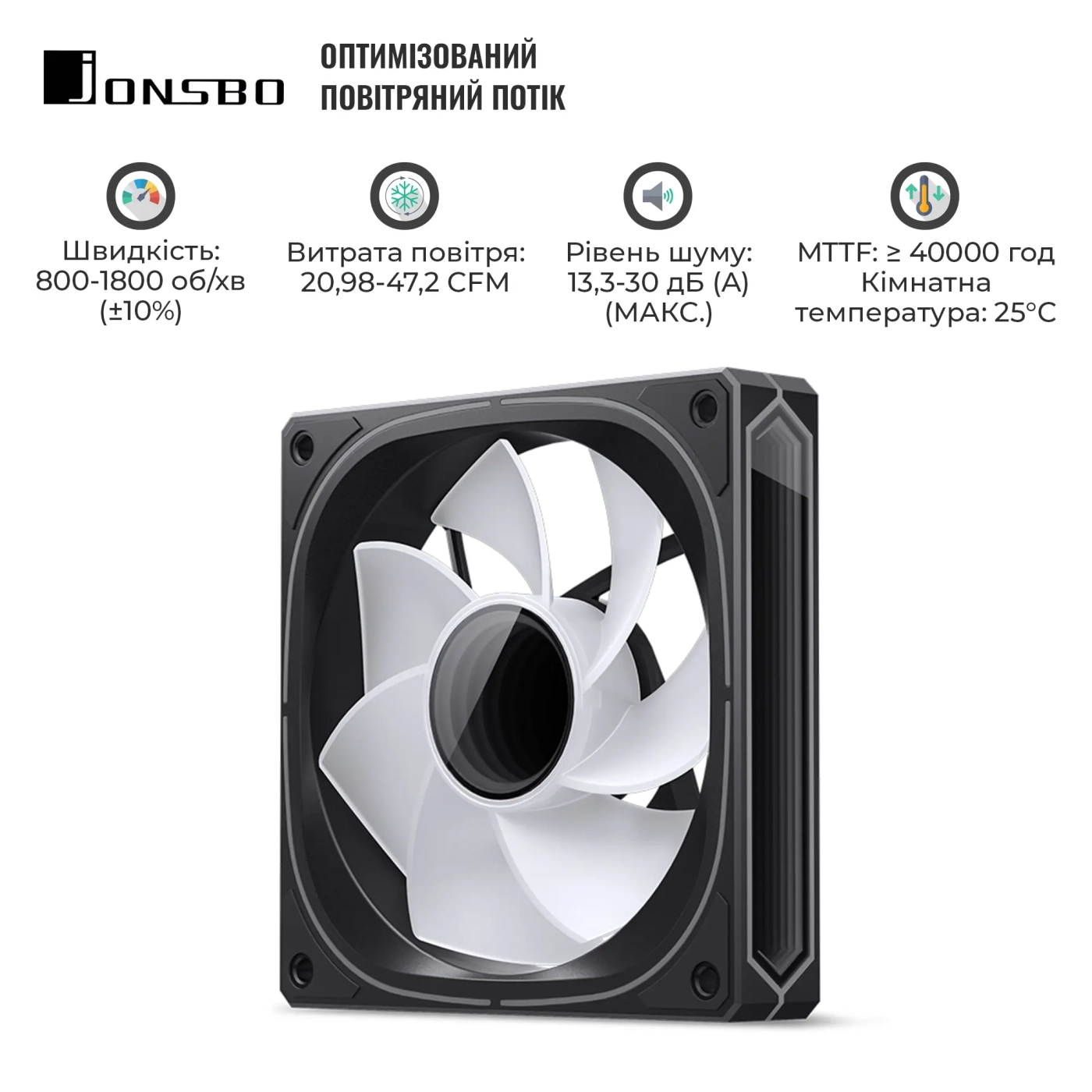 Купить Вентилятор Jonsbo FR-505BR Reverse ARGB Black - фото 8