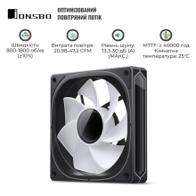 Купить Вентилятор Jonsbo FR-505BR Reverse ARGB Black - фото 8