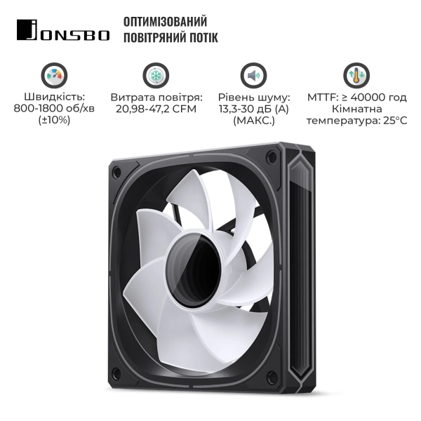 Купить Вентилятор Jonsbo FR-505BR Reverse ARGB Black - фото 8