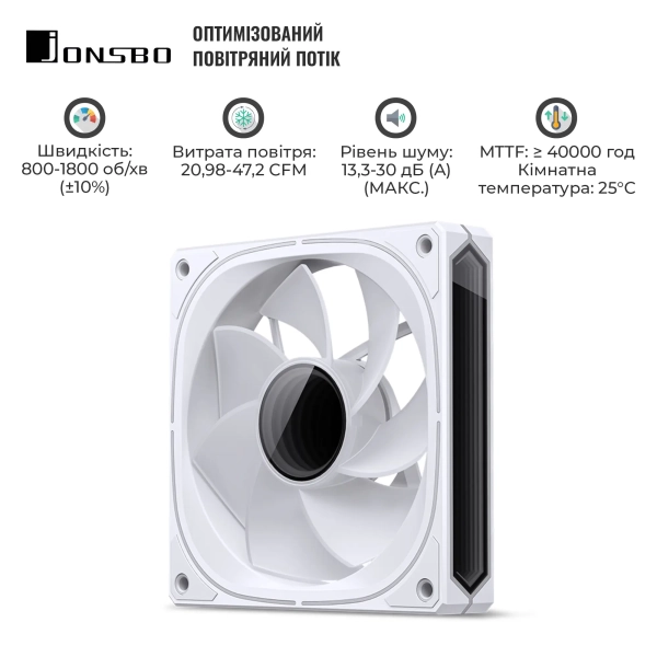 Купить Вентилятор Jonsbo FR-505WR Reverse ARGB White - фото 8