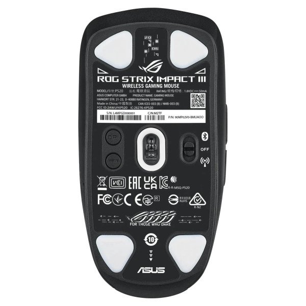 Купить Мышь ASUS ROG Strix Impact III Wireless Black (90MP03D0-BMUA00) - фото 6
