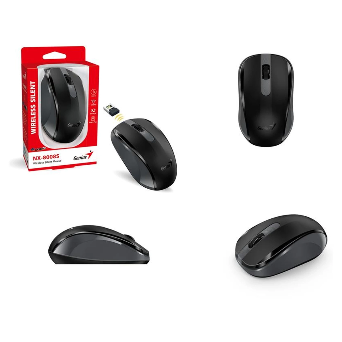 Купить Мышь Genius NX-8008S Silent WL Black (31030028400) - фото 5