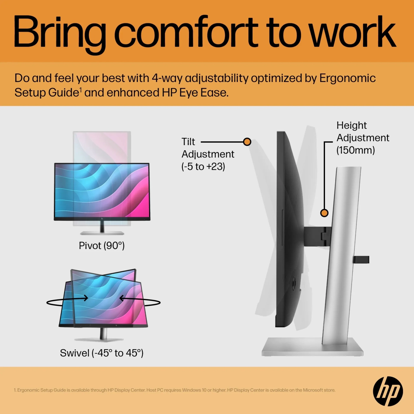 Купить Монитор 23.8" HP E24 G5 (6N6E9AA) - фото 5