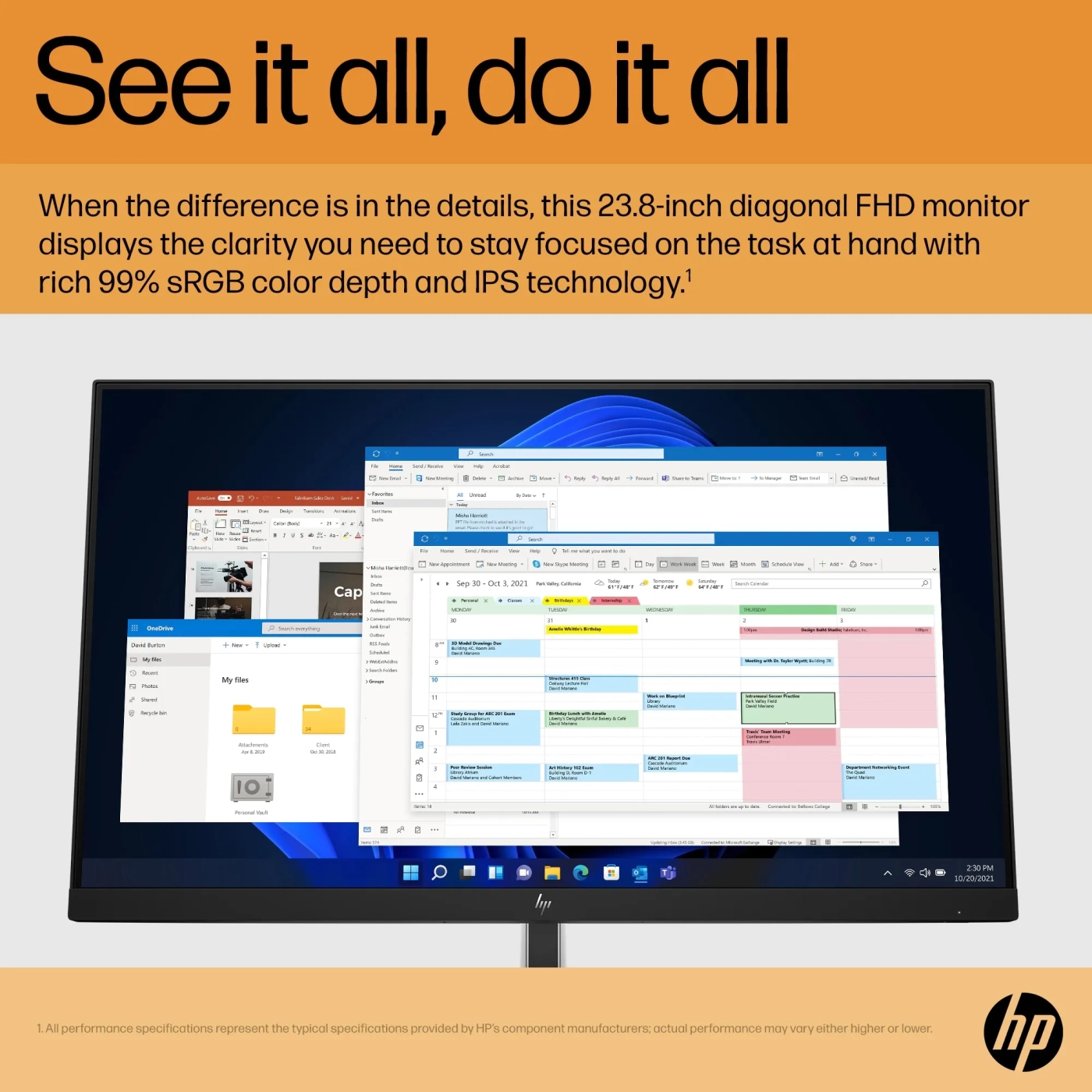 Купить Монитор 23.8" HP E24 G5 (6N6E9AA) - фото 8