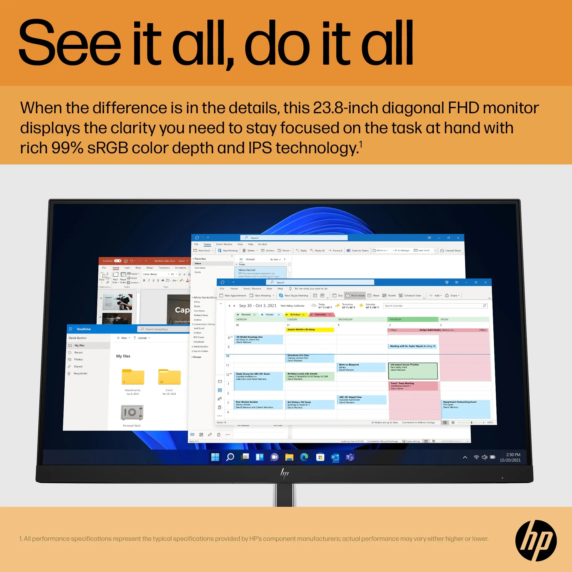 Купить Монитор 23.8" HP E24 G5 (6N6E9AA) - фото 8