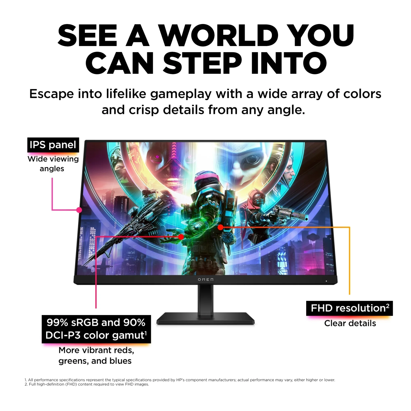 Купить Монитор 23.8" HP OMEN 24 (780D9E9) - фото 10