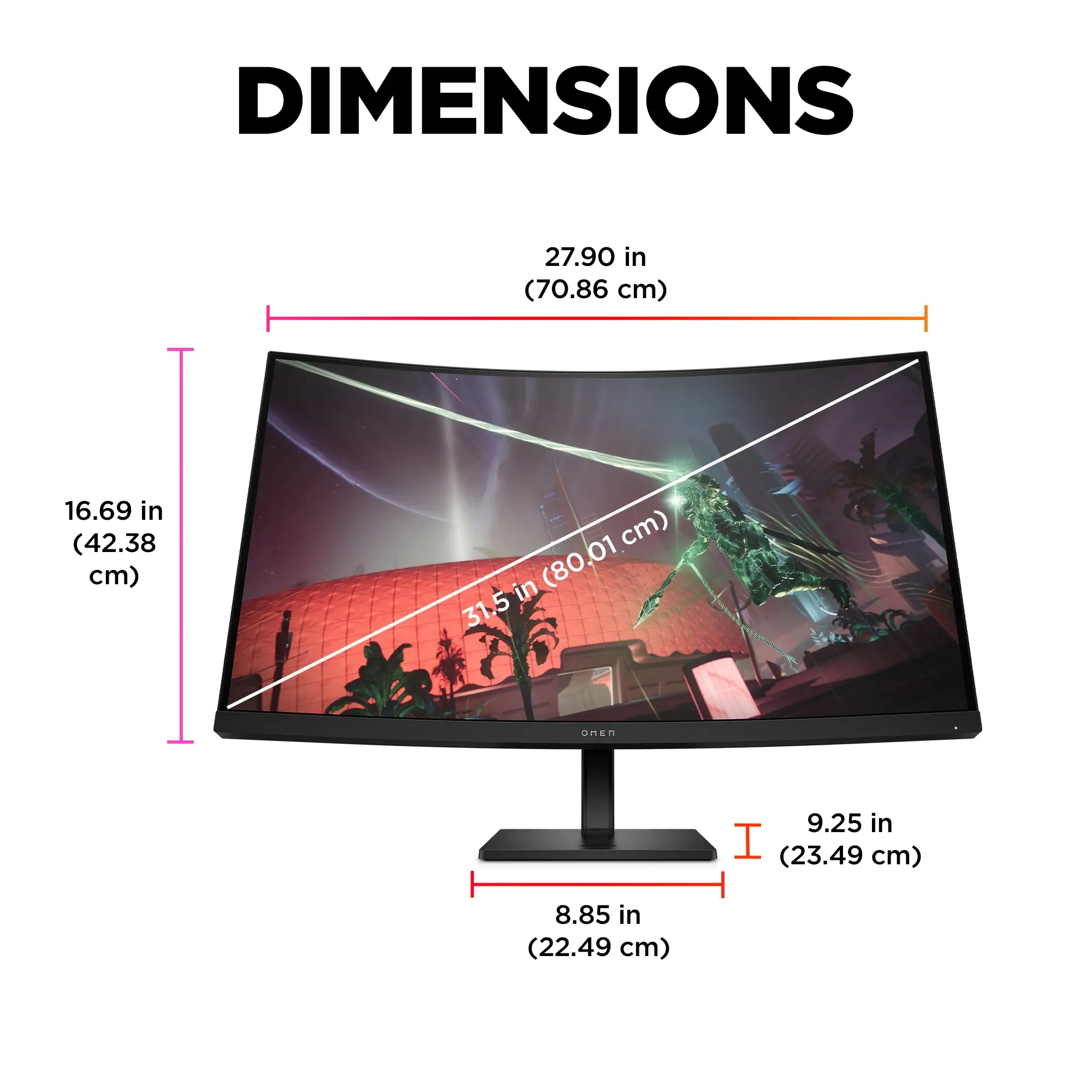 Купить Монитор 31.5" HP OMEN 32c (780K6E9) - фото 11