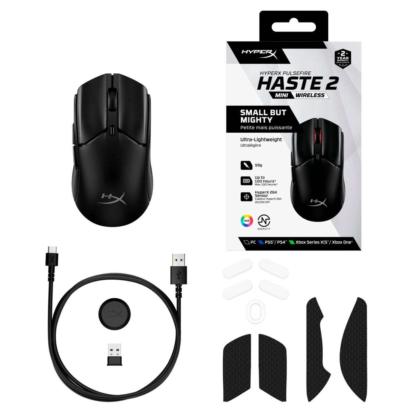 Купити Миша HyperX Pulsefire Haste 2 Mini Wireless Black (7D388AA) - фото 9