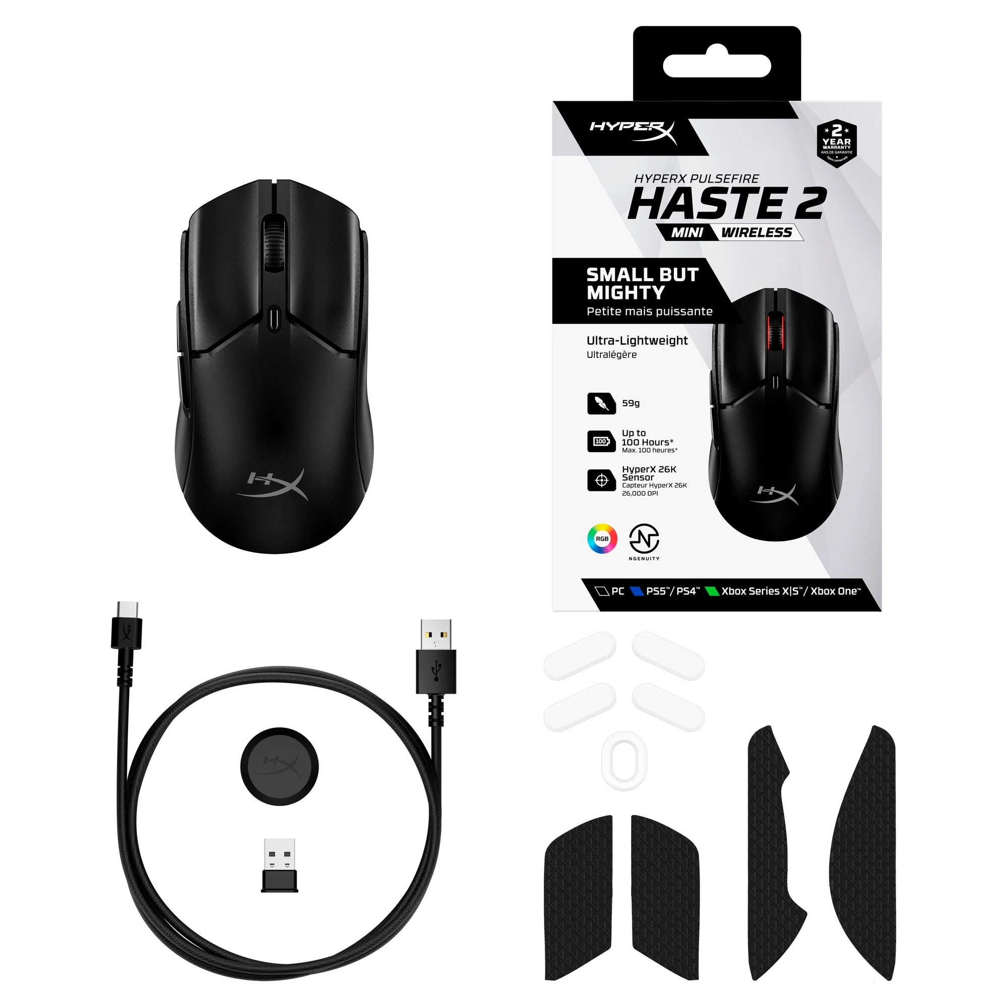 Купити Миша HyperX Pulsefire Haste 2 Mini Wireless Black (7D388AA) - фото 9
