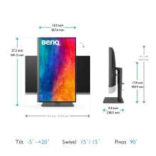 Купити Монітор 27" BenQ PD2706U (9H.LLJLB.QBE) - фото 10