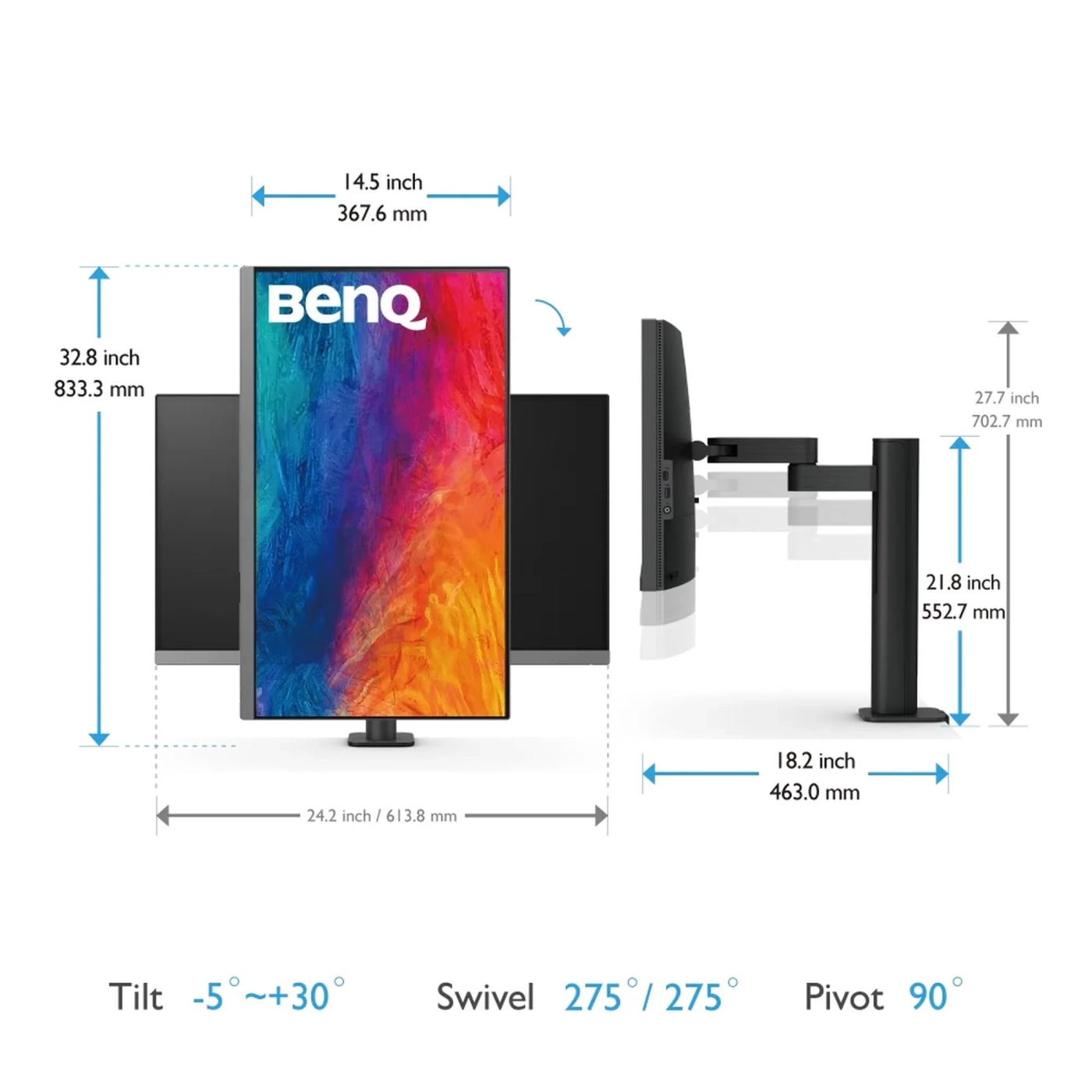 Купить Монитор 27" BenQ PD2706UA (9H.LLKLB.QBE) - фото 9