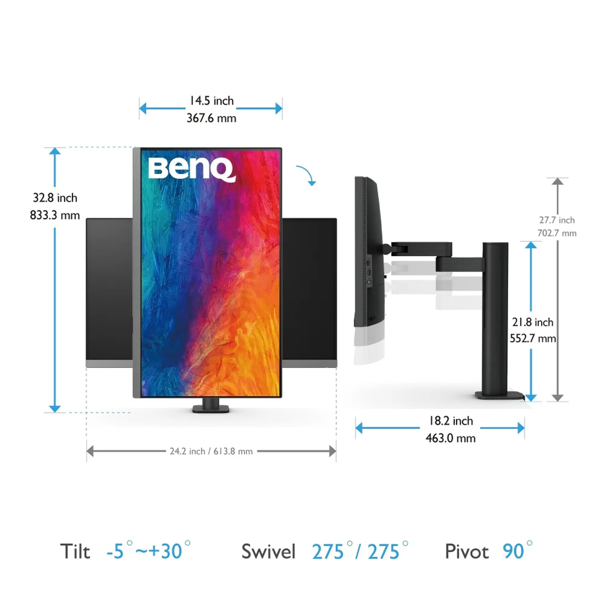Купить Монитор 27" BenQ PD2706UA (9H.LLKLB.QBE) - фото 9