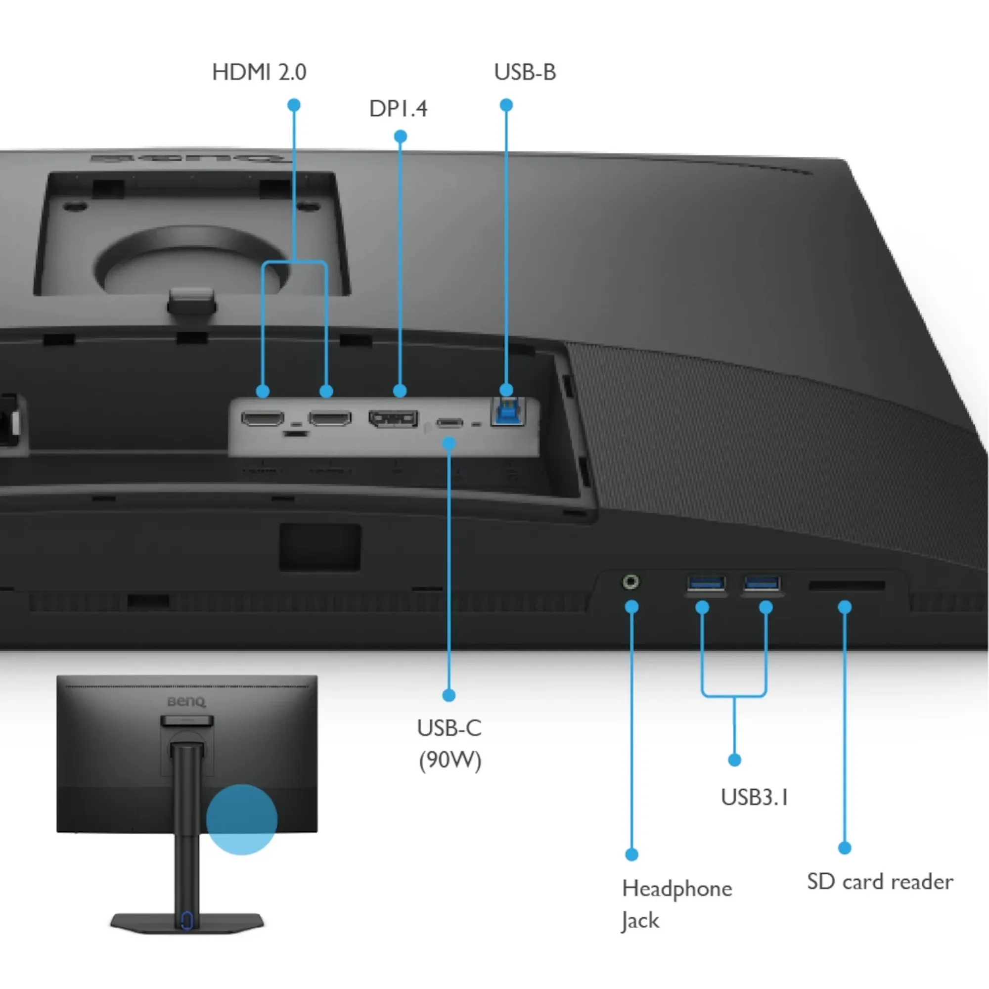 Купить Монитор 27" BenQ SW272Q (9H.LLPLB.QBE) - фото 9